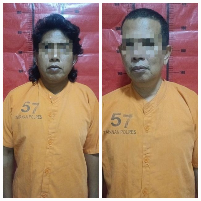 (Foto : Dokumentasi Polres Sumenep) Oknum LSM, SB (kiri) oknum ASN, JF (kanan)